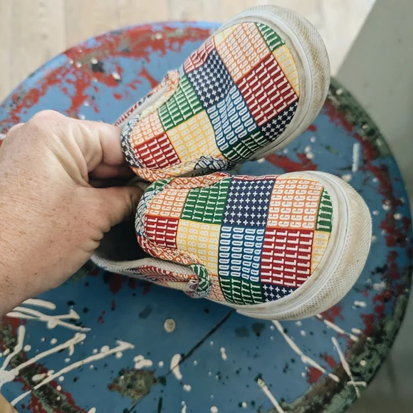 Vans Multicolor Patchwork Kids Slip-On Sneakers - Picture 5 of 6